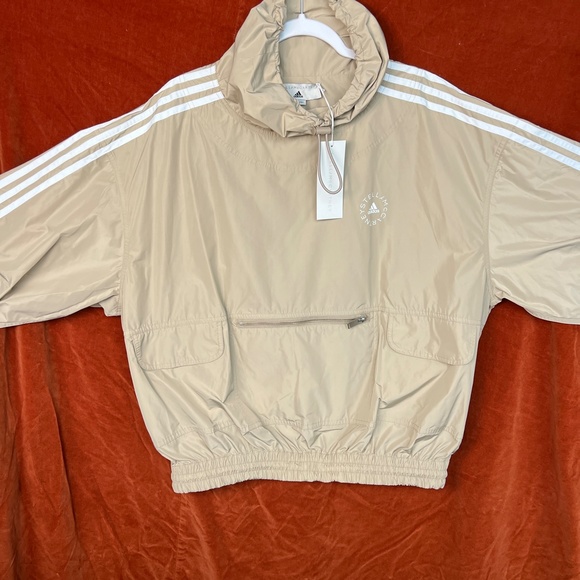 Adidas Stella McCartney Oversize Jayla Jacket Wind Breaker Pockets Beige… - Picture 6 of 16
